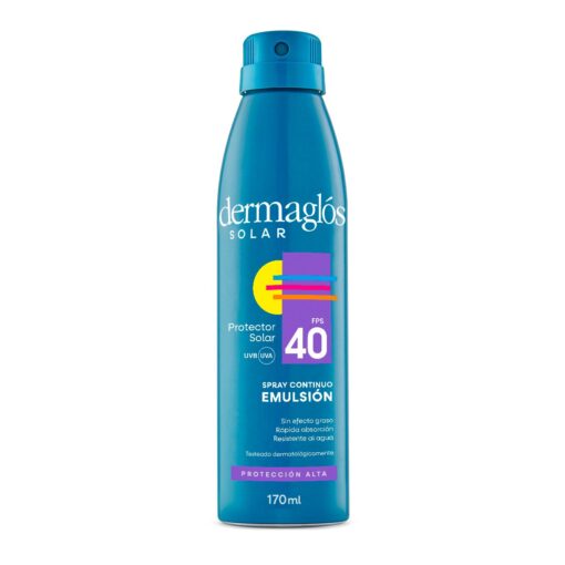 Dermaglos protector solar FPS 40 en spray continuo emulsión