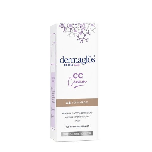 Dermaglos crema con color CC cream ultra age con FPS 30