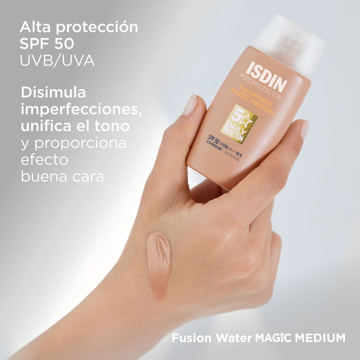 Fotoprotector ISDIN Fusion Water Color Medium SPF 50 - Imagen 3