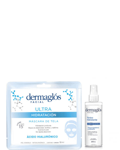 COMBO DERMAGLOS FACIAL MASCARILLA HIDRATANTE + TONICO HIDRATANTE SPRAY