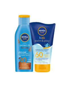 Combo nivea FPS 20 con bronceador + FPS 60 kids