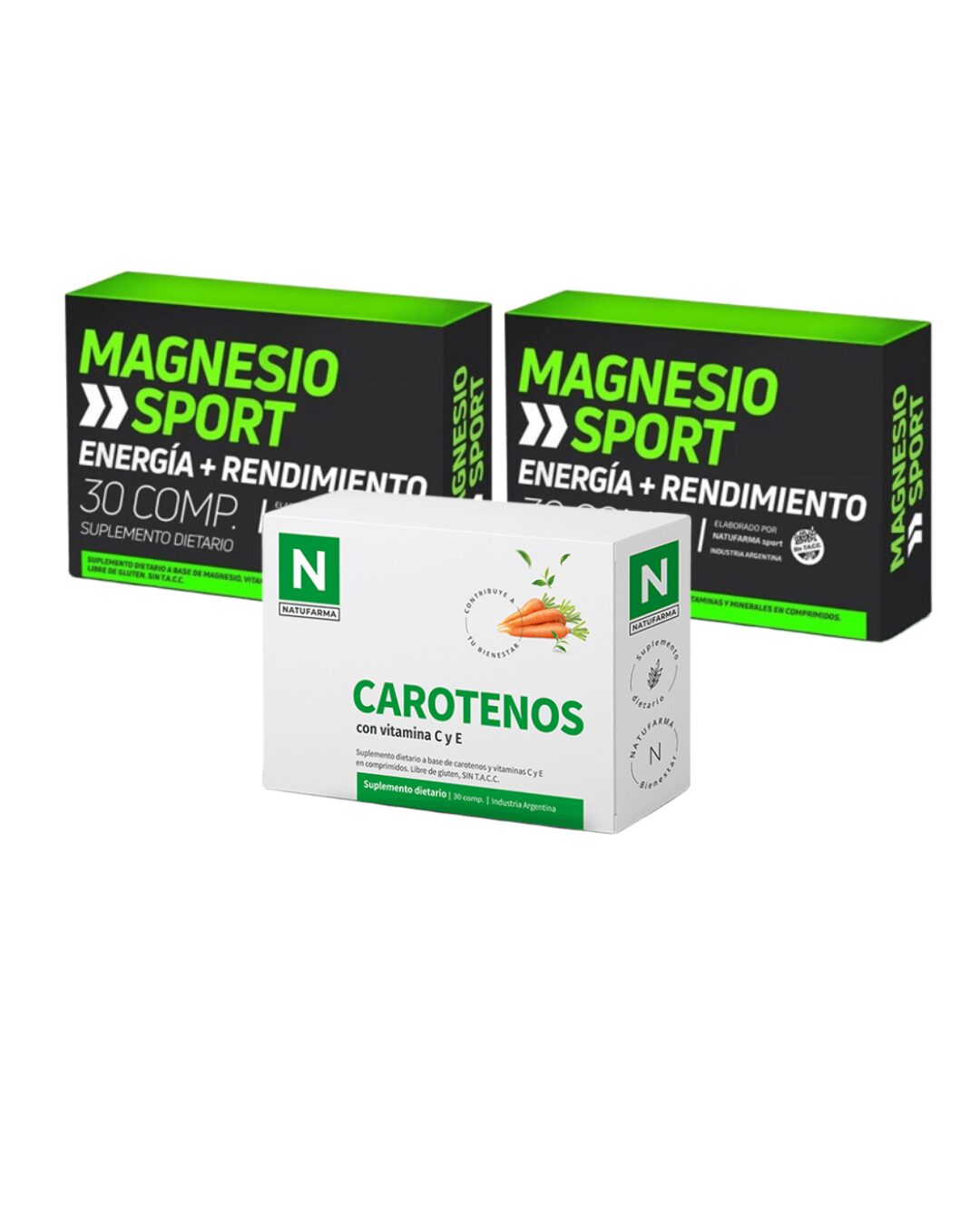 Combo: 2 magnesio sport + 1 caroteno X30