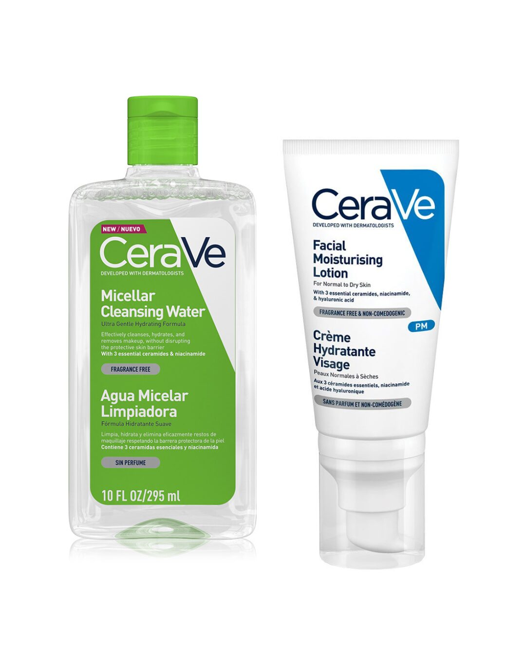 Cerave combo: Agua micelar + Loción de rostro PM