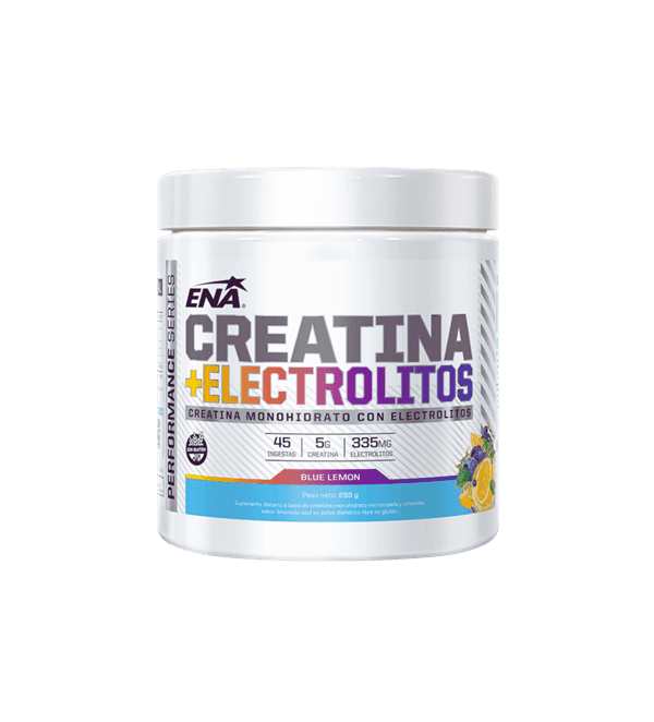 ENA creatina monohidrato + electrolito sabor blue lemon X300gr