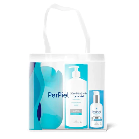 Combo Perpiel facial vit A x 80ML + corporal emulsion vit A 400 ML + toalla de microfibra DE REGALO!