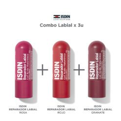 Isdin combo reparador labial X3