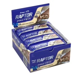 Raptor protein barra sabor cookies and cream 50gr  -  Caja X 16 barras