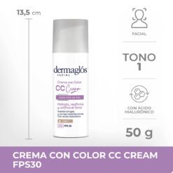 Alternative view of Dermaglos CC cream fps 30 Tono 1 X50gr