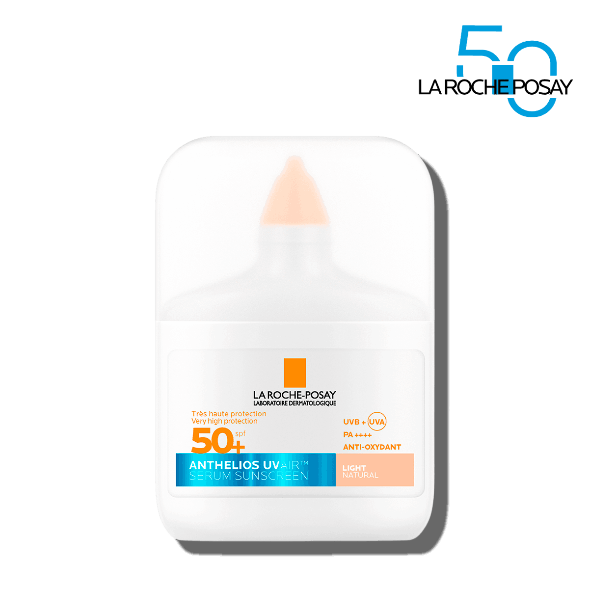 La roche posay anthelios Uv air serum protector solar con color claro natural FPS 50+ X50ml