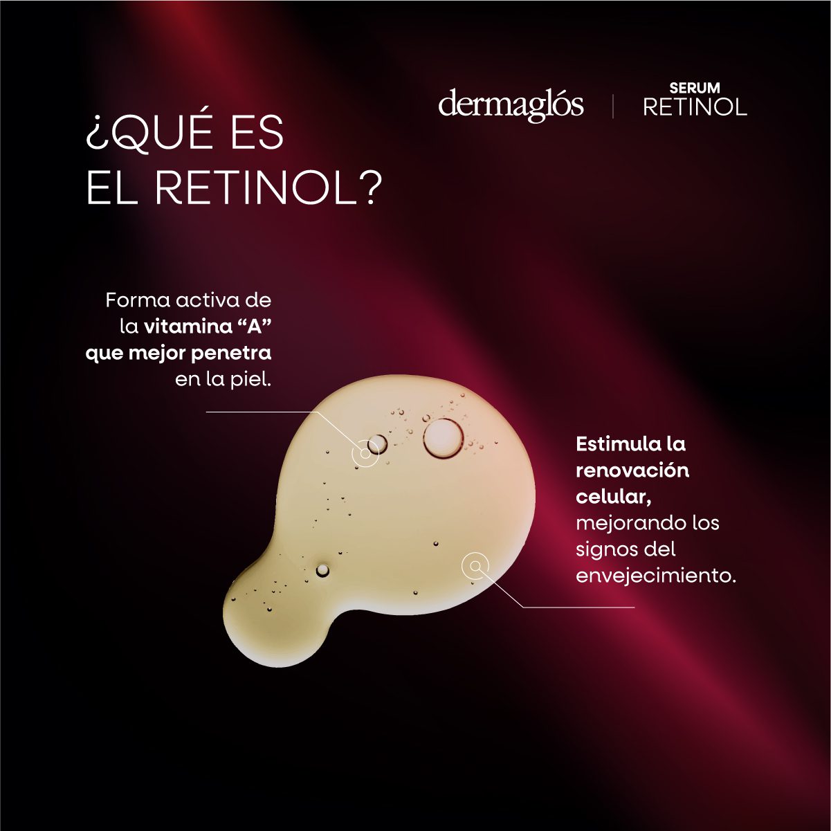 DERMAGLOS SERUM RETINOL 25 ML - Imagen 3