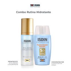 Combo isdin foto fusion water magic 5 stars 50 spf - 50ml + hyaluronic concentrate 30ml