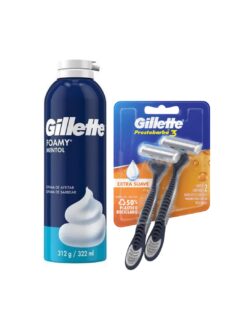 Combo gillette foamy mentol X312gr + prestobarba3 X2