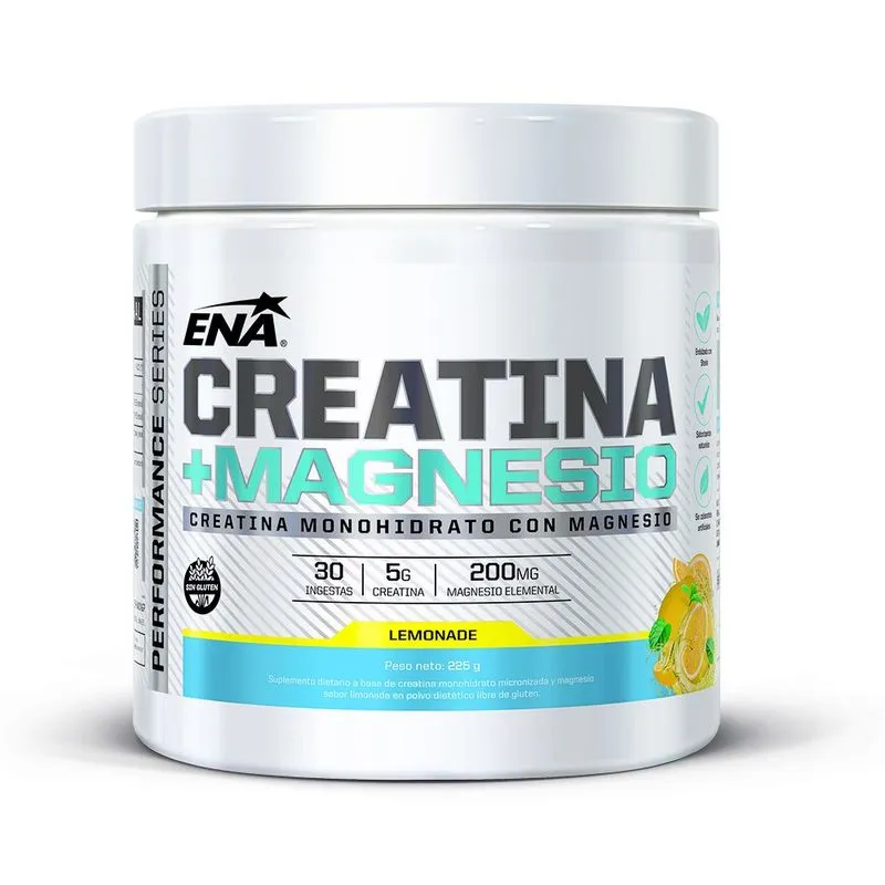 Ena creatina monohidrato + magnesio sabor lemonade X225 gr