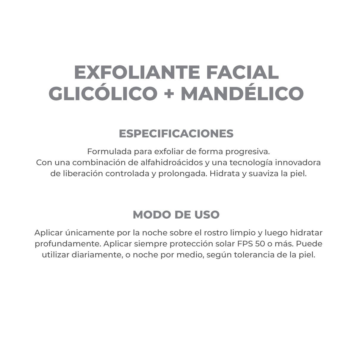 Dermaglós exfoliante glicólico + mandélico X50ml - Imagen 4