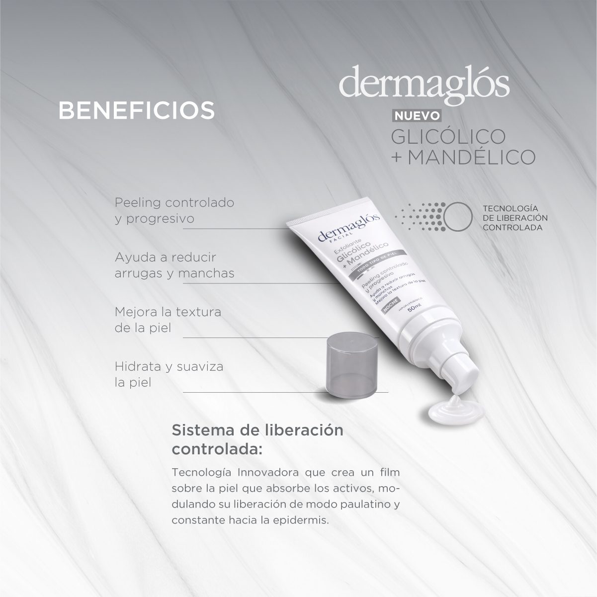 Dermaglós exfoliante glicólico + mandélico X50ml - Imagen 5