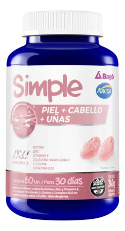 Simple colageno Piel+Cabello+Uñas X60un