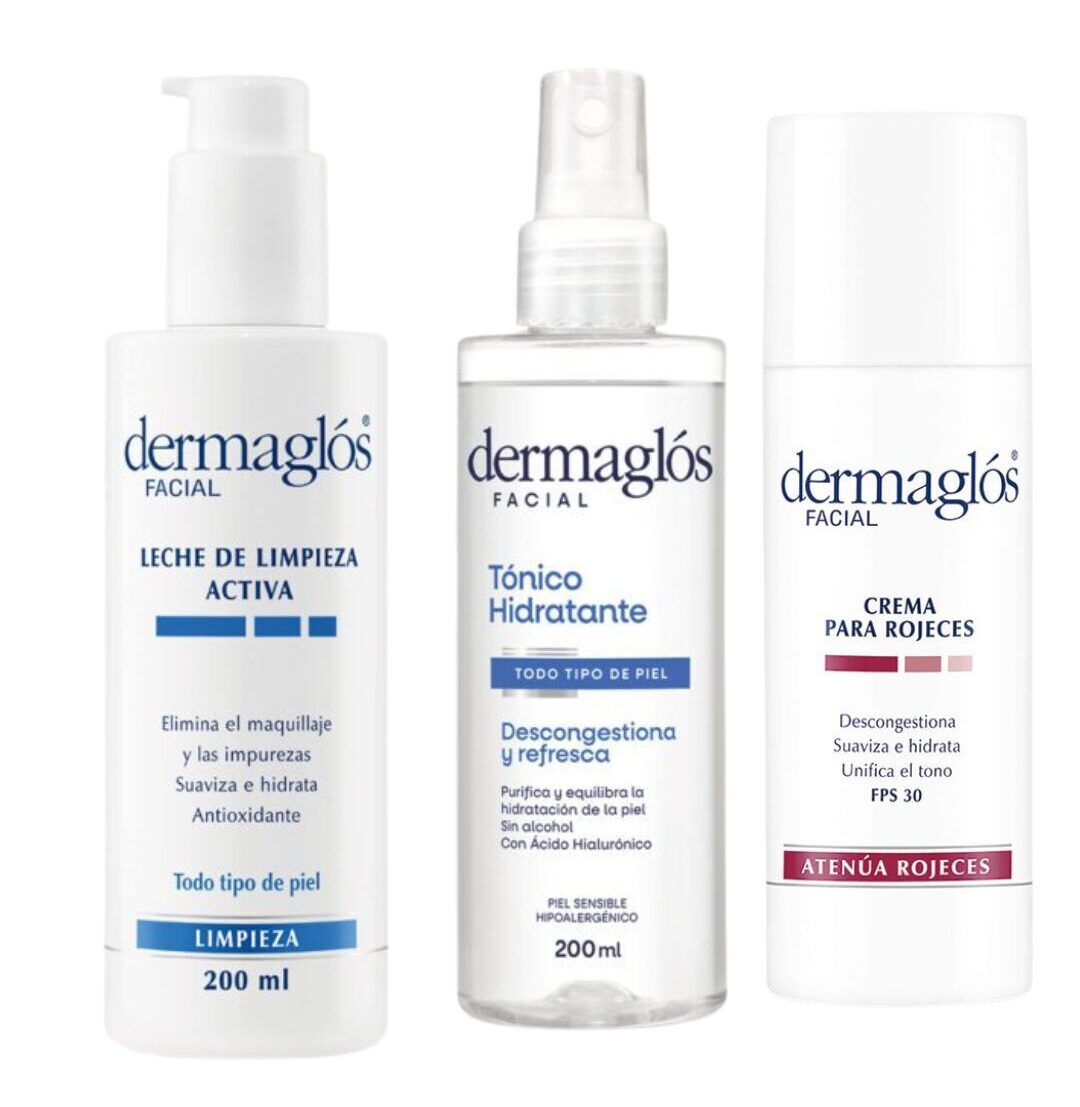 DERMAGLÓS COMBO RUTINA FACIAL PIEL ENROJECIDA