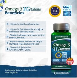 Innovanaturals omega 3 TG trigliceridos 60 capsulas blandas - Imagen 3